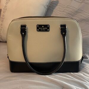 Kate Spade Black and Cream Satchel